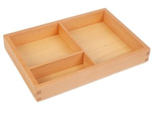 3-part card tray