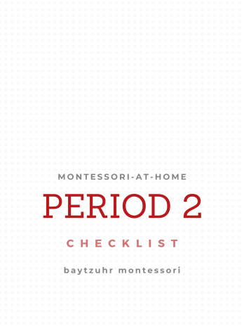 Montessori-at-Home Activities Checklist Period 2